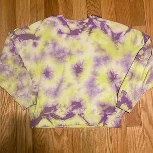 Pink VS Tie Dye Crewneck Sweatshirt